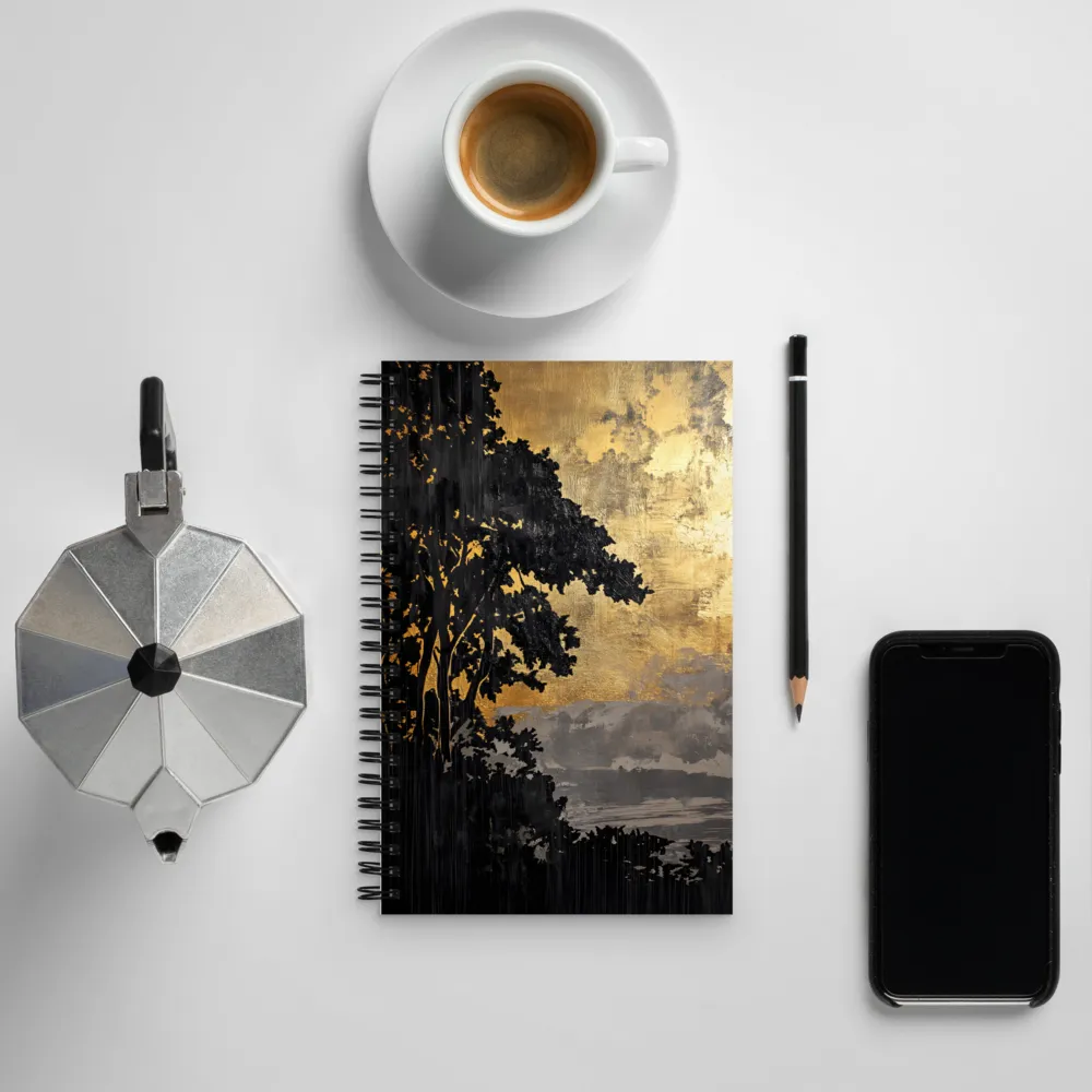 Golden Serenity | Spiral Notebook