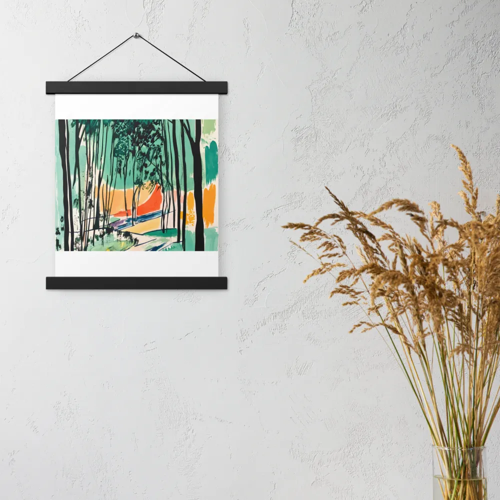 Winding Path Through the Forest | Poster With Black Wood Hanger | 11″×14″