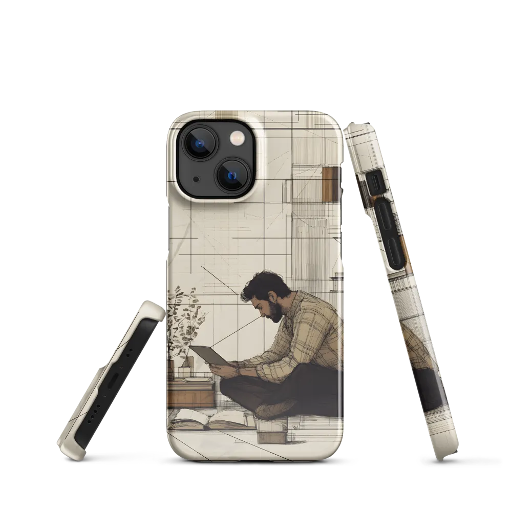 Quiet Reflections in Line | Phone Case |  13 Mini | Snap Case | Glossy
