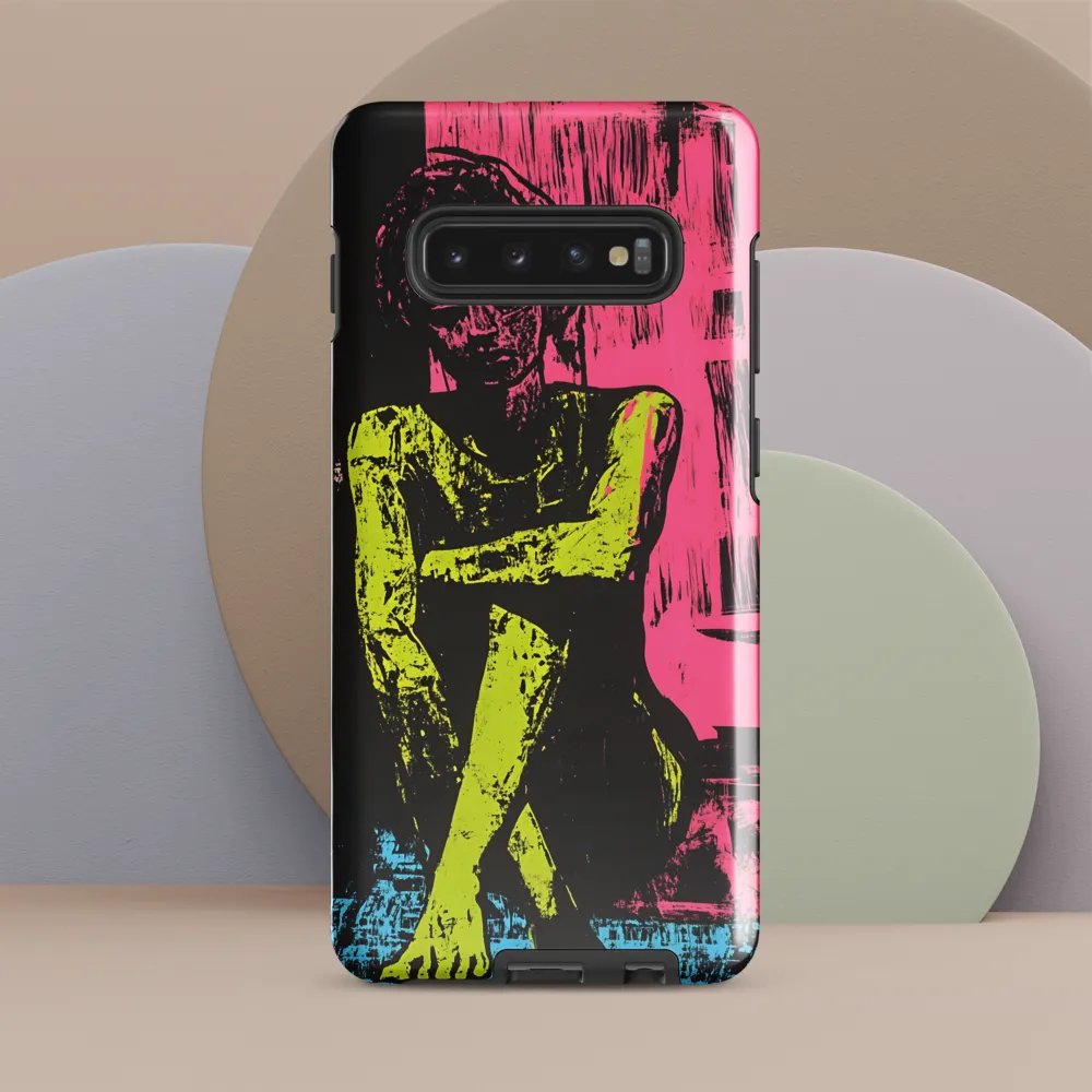 Contemplation in Neon | Phone Case |  S10 Plus | Tough Case | Glossy