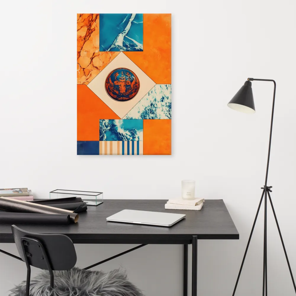 Harmonious Encounters: Abstract Geometry | Canvas | 24″×36″