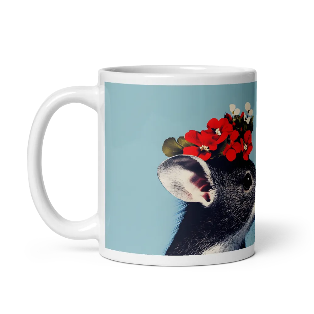 Whimsical Flora: A Mouse's Floral Crown | Mugs | Multiple Sizes & Colors