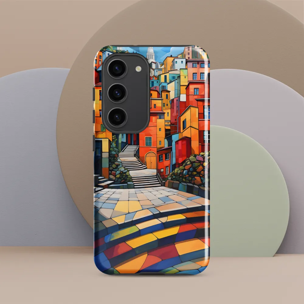Vibrant Village: A Cubist Journey