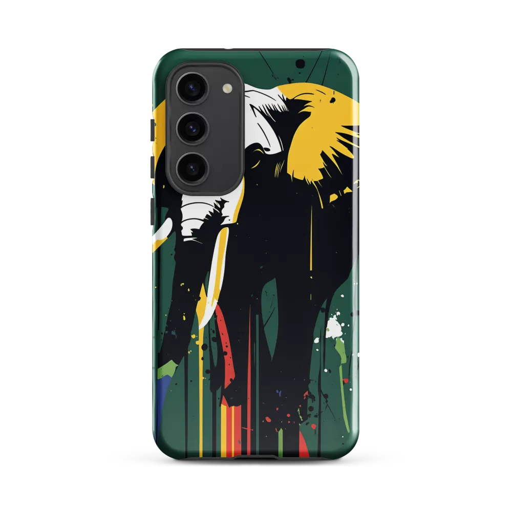 Majestic Minimalism: The Colorful Elephant