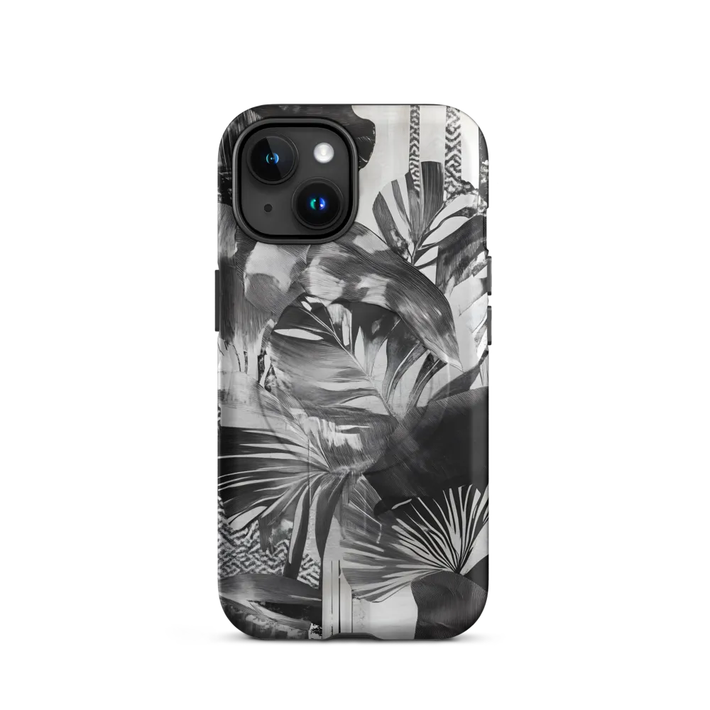 Monochrome Serenity in Tropical Foliage