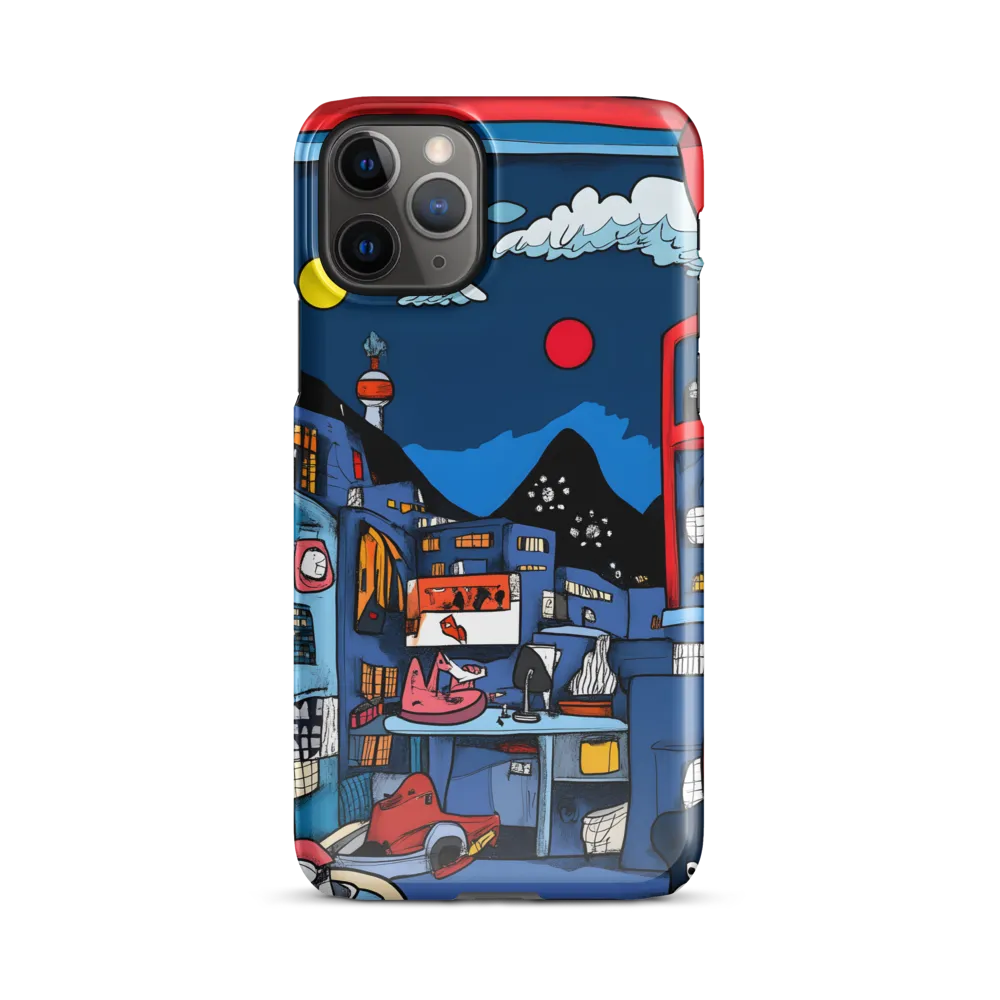 Whimsical Cityscape at Night