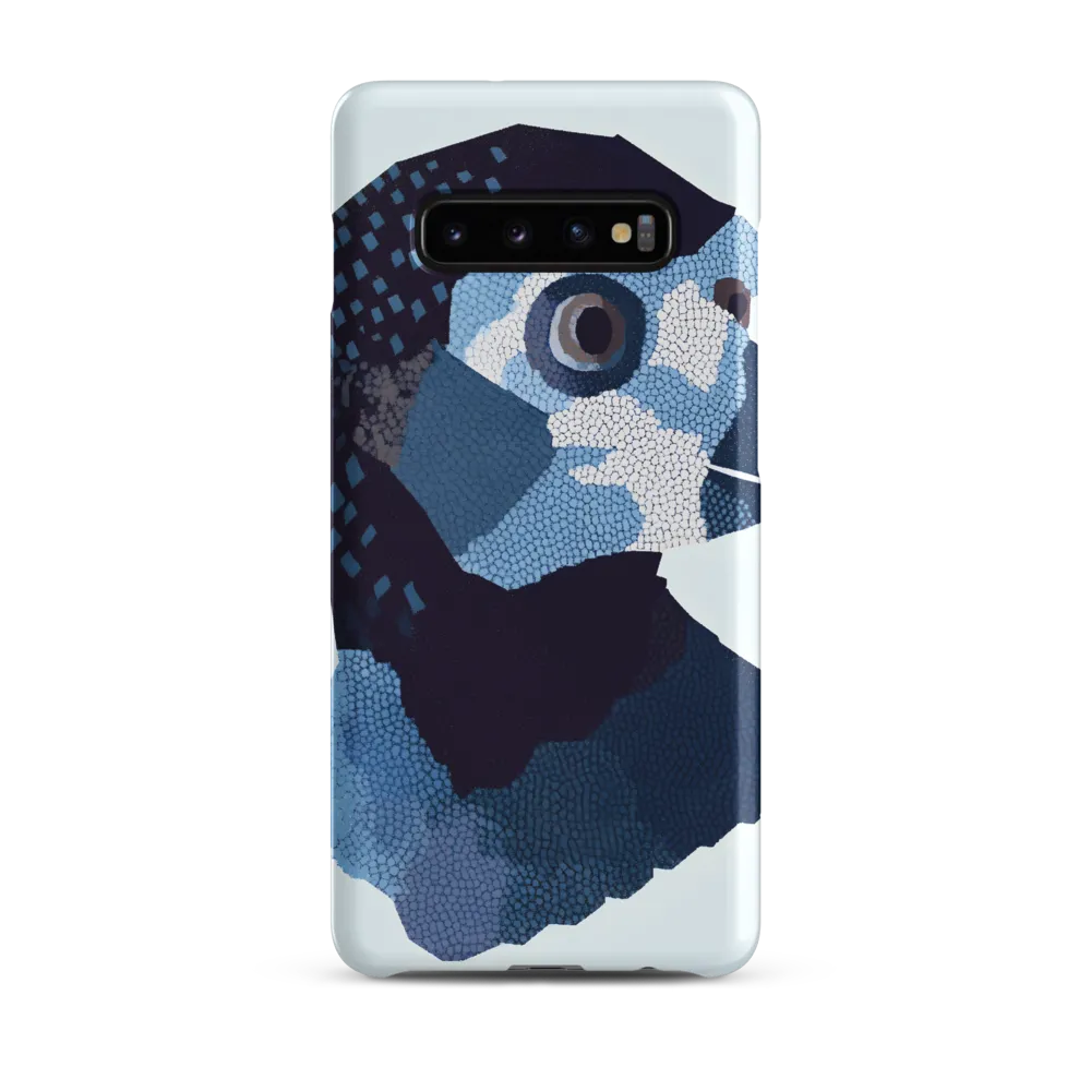 Abstract Avian Portrait in Blue
