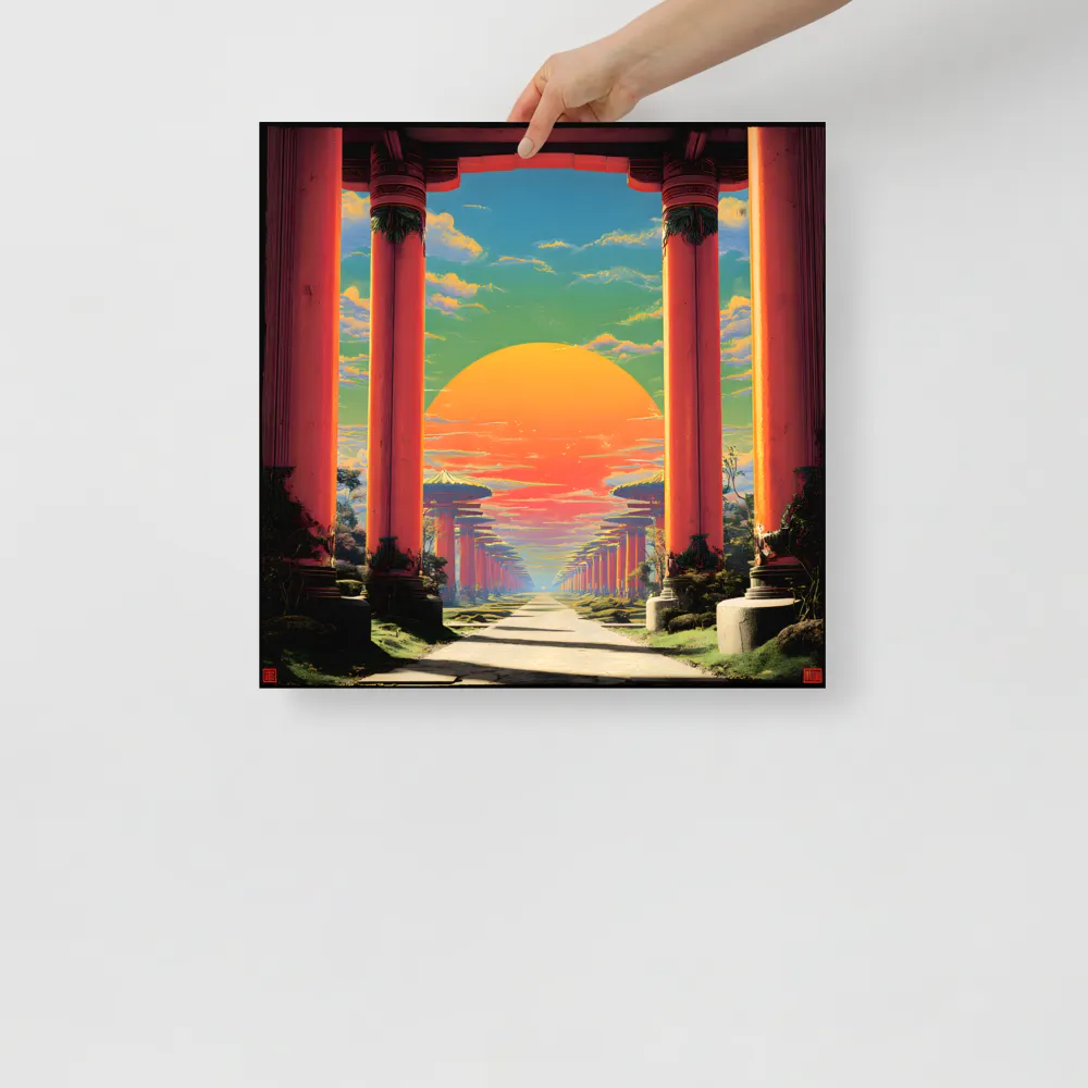 Avenue of Crimson Gates 
 Poster | 18″x 18″