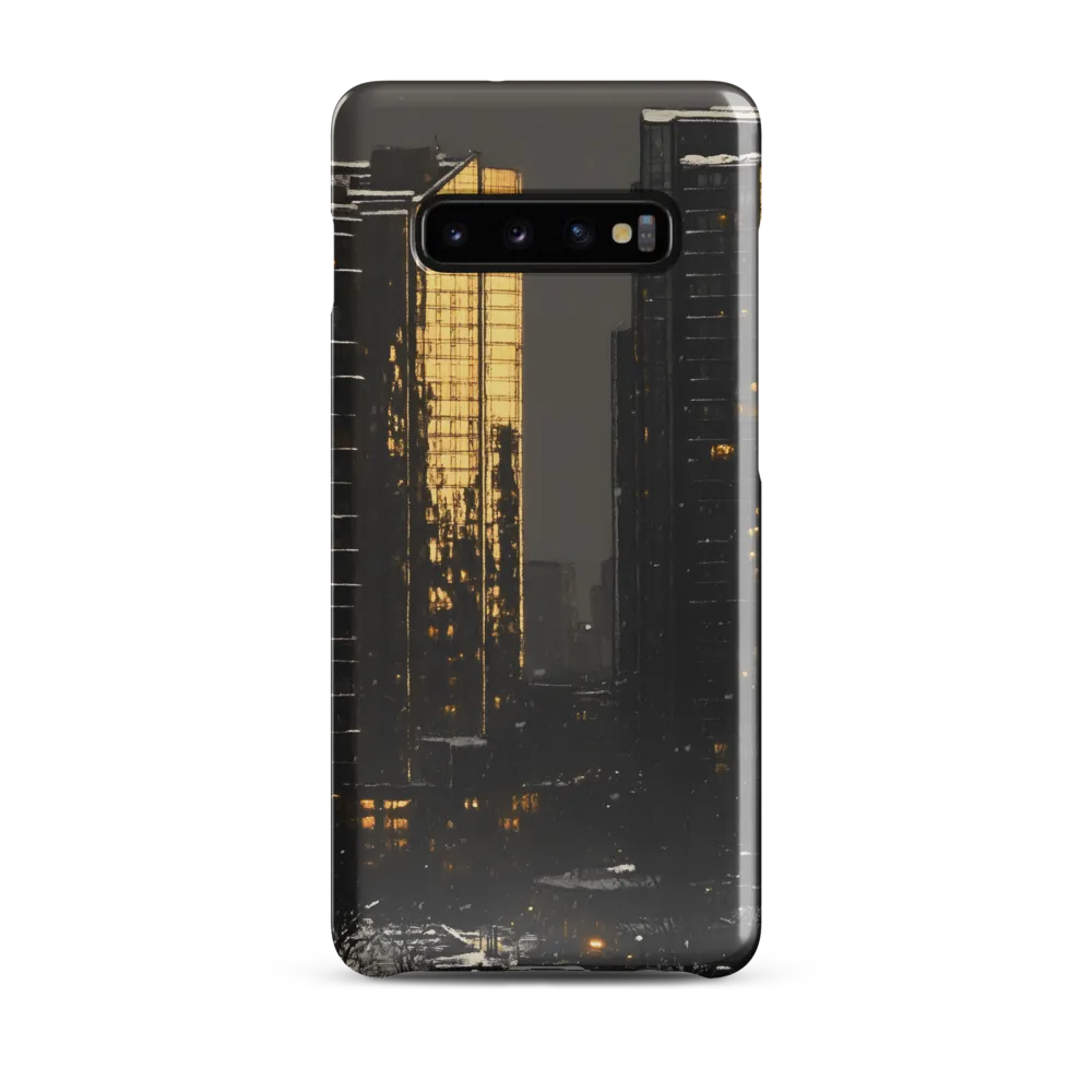 Illuminated Serenity: A Winter's Night in the City | Phone Case |  S10 Plus | Snap Case | Glossy