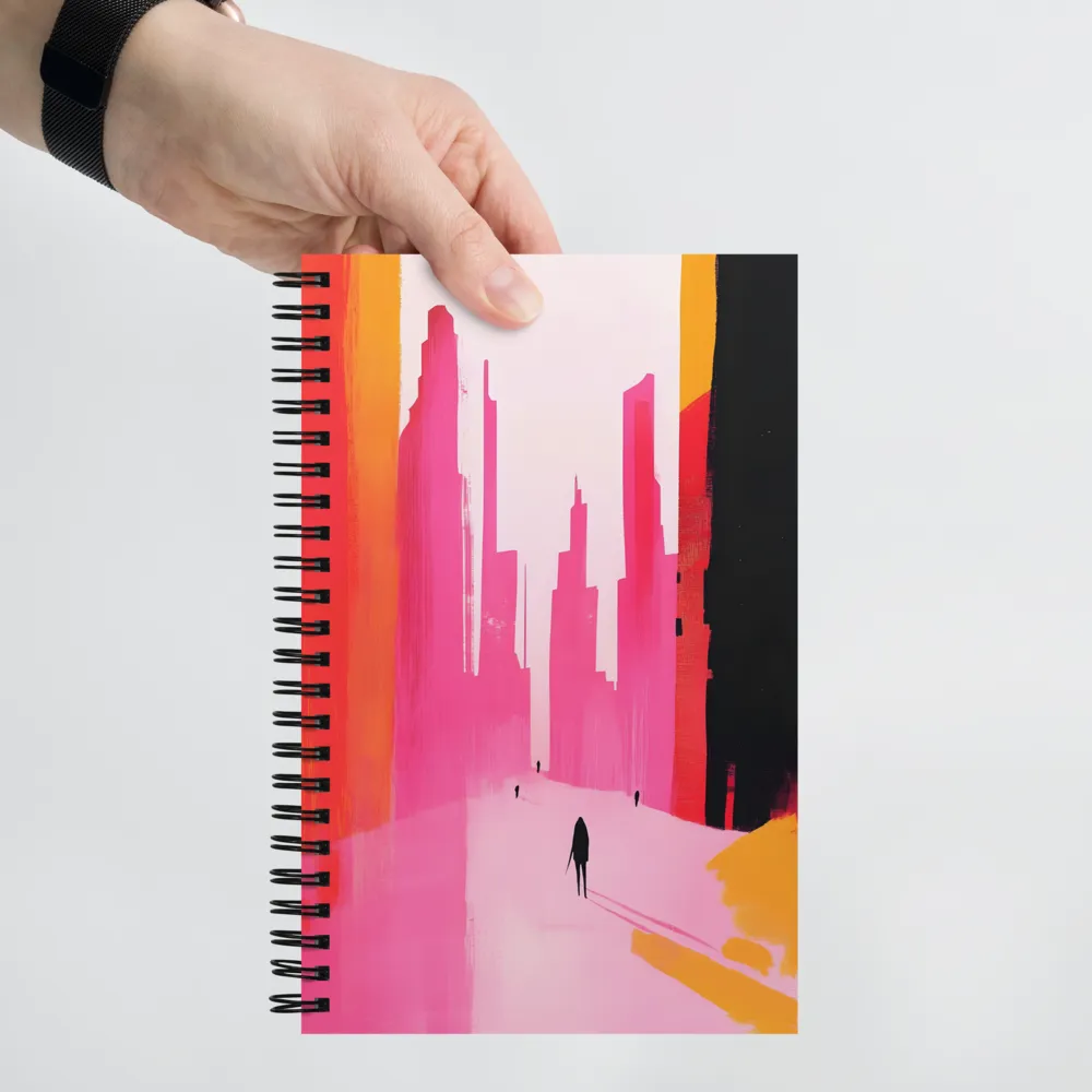 Urban Echoes in Pink | Spiral Notebook