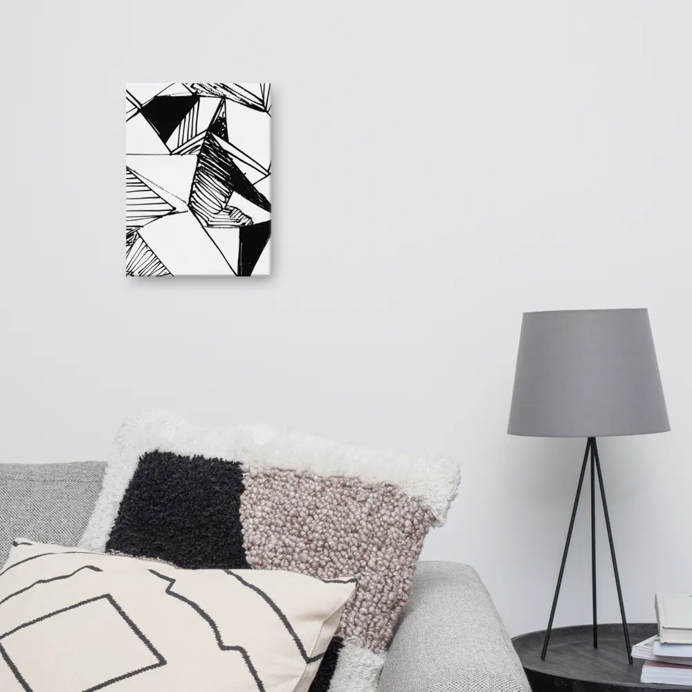 Dynamic Geometry in Ink | Canvas | 12″×16″