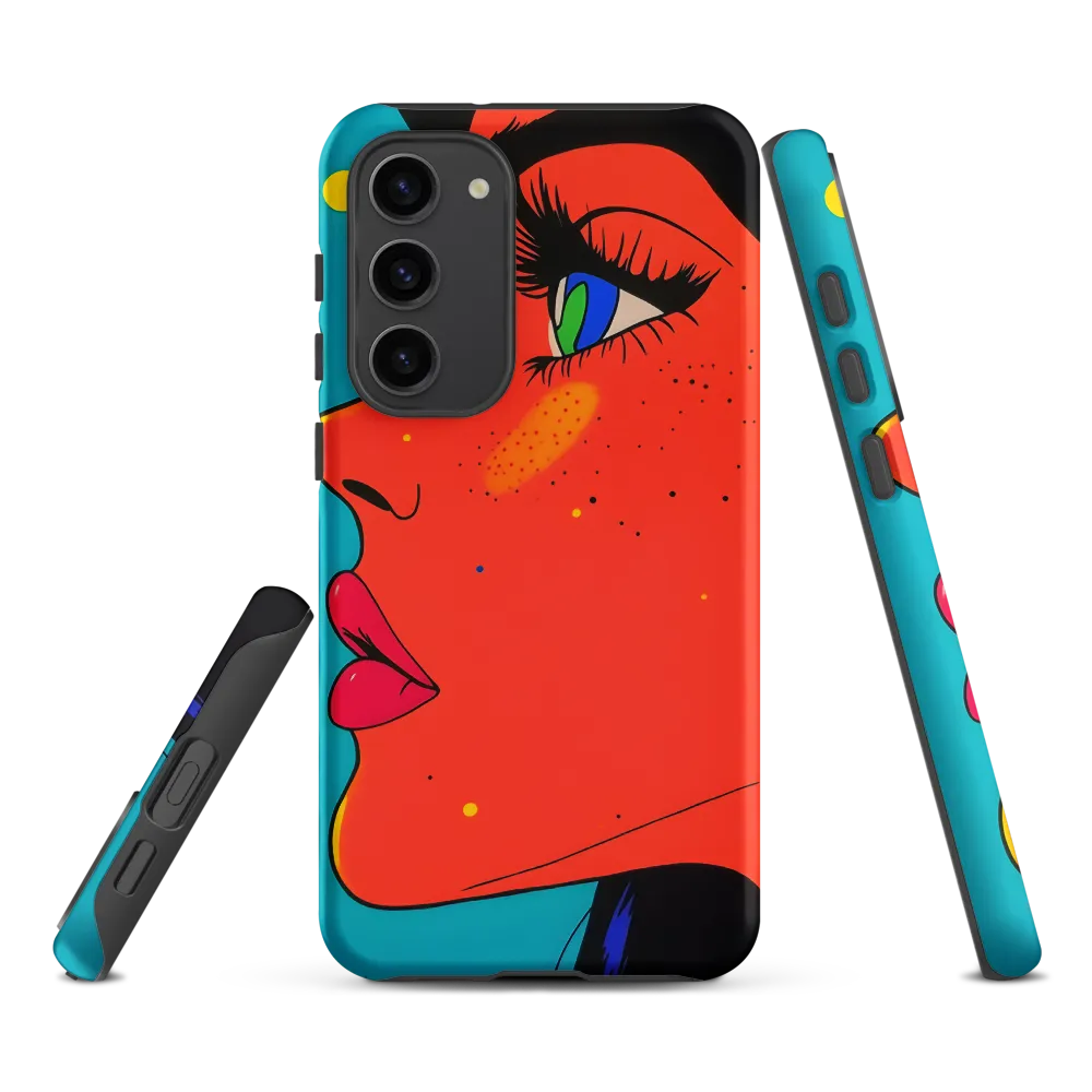 Vibrant Feminine Profile in Pop Art