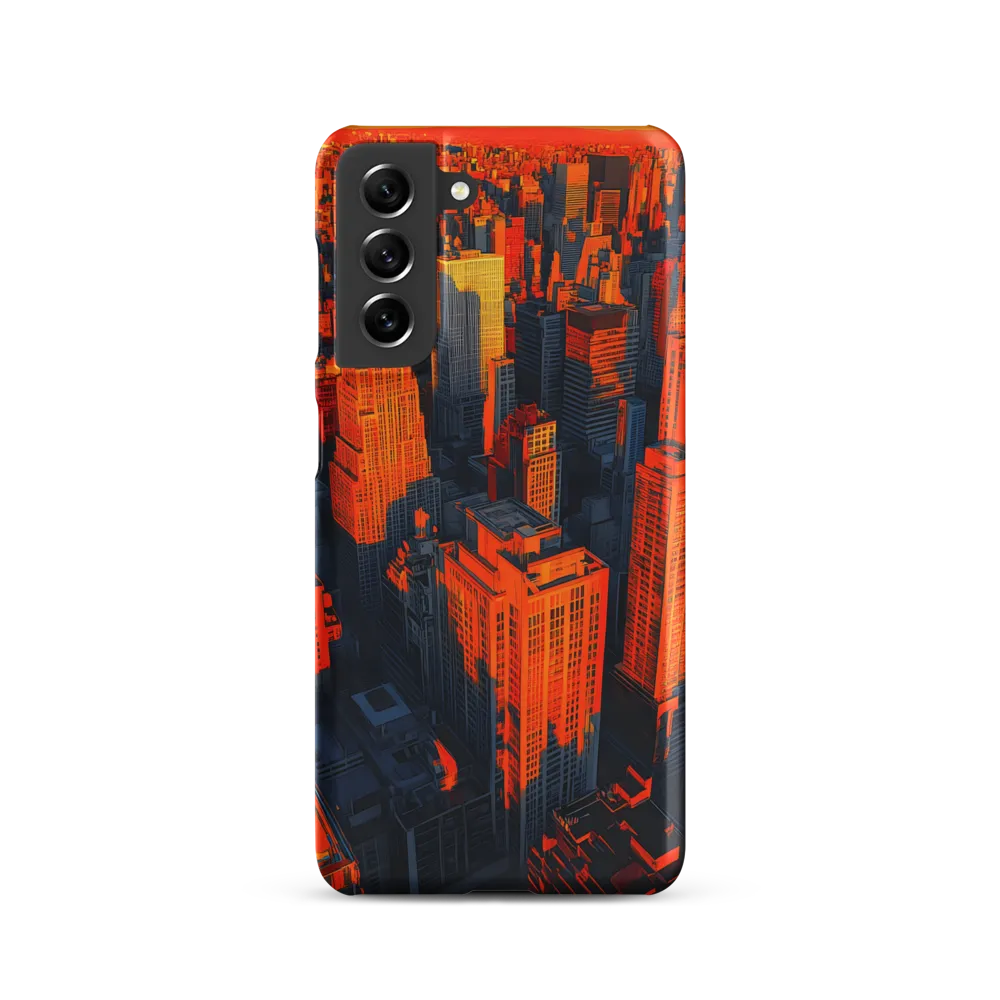 Urban Dawn: A Digital Ode to Skyscrapers | Phone Case |  S21 | Snap Case | Matte