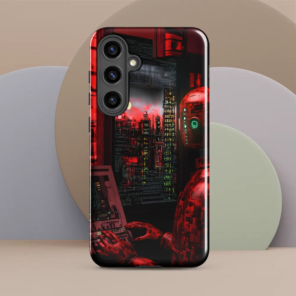 Crimson Sentinel at the Control Window