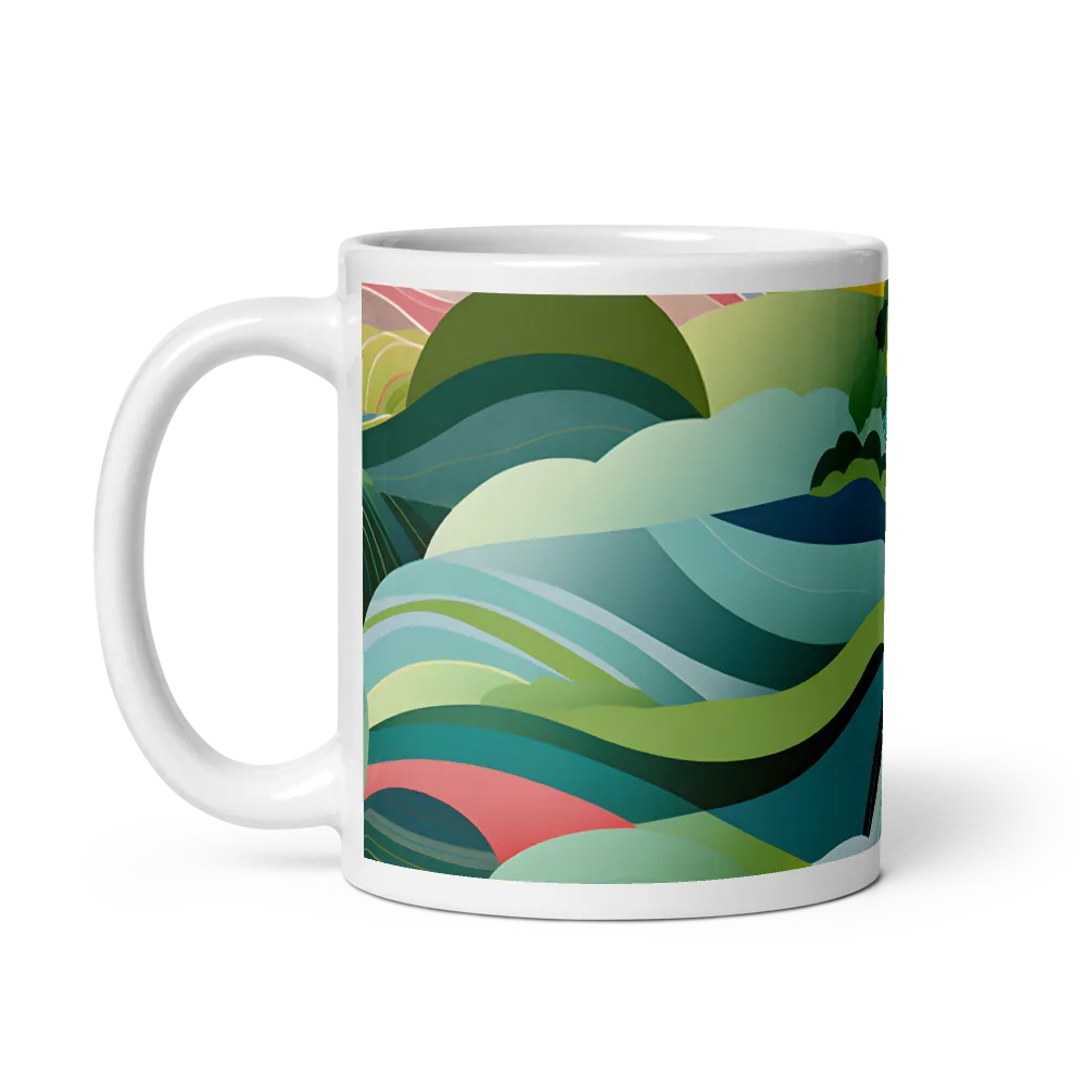 Waves of Serenity | Mug with White inside | 11 oz