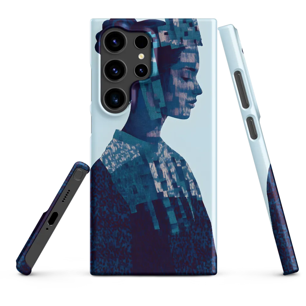 Digital Portrait in Abstract Blue