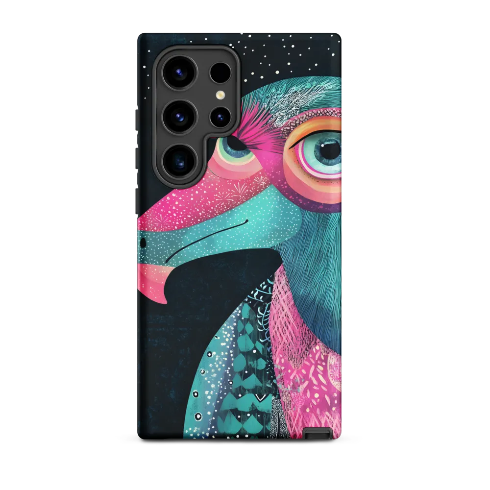 Whimsical Vulture: A Dance of Colors | Phone Case |  S24 Ultra | Tough Case | Matte