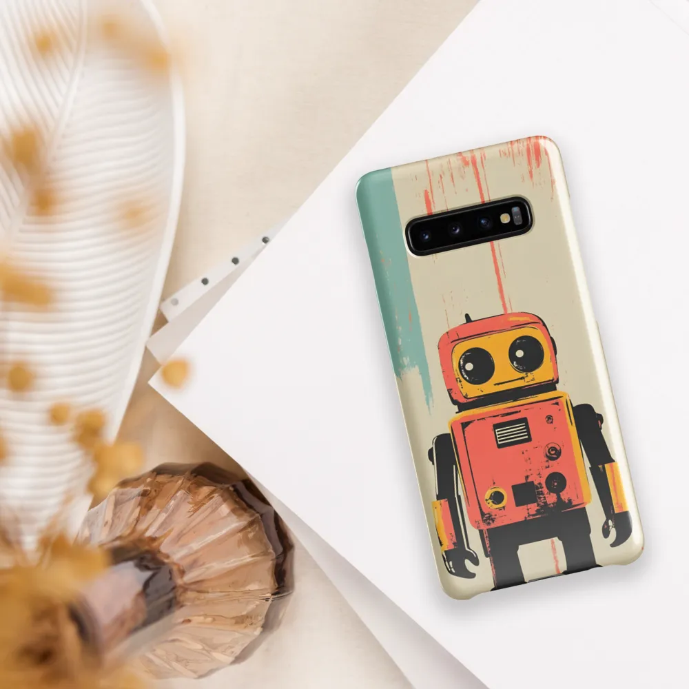 Retro Robot Charm | Phone Case |  S10 Plus | Snap Case | Glossy