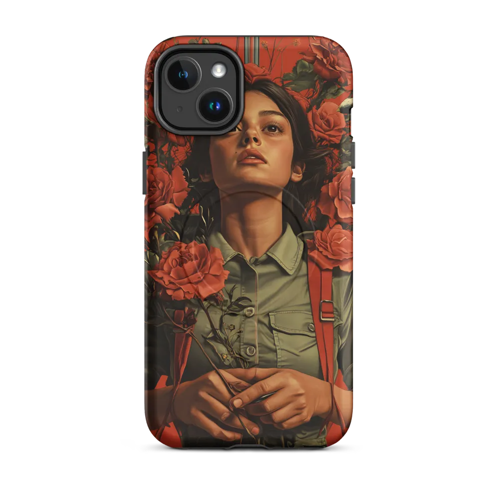 Harmony and Strength: A Portrait Among Roses