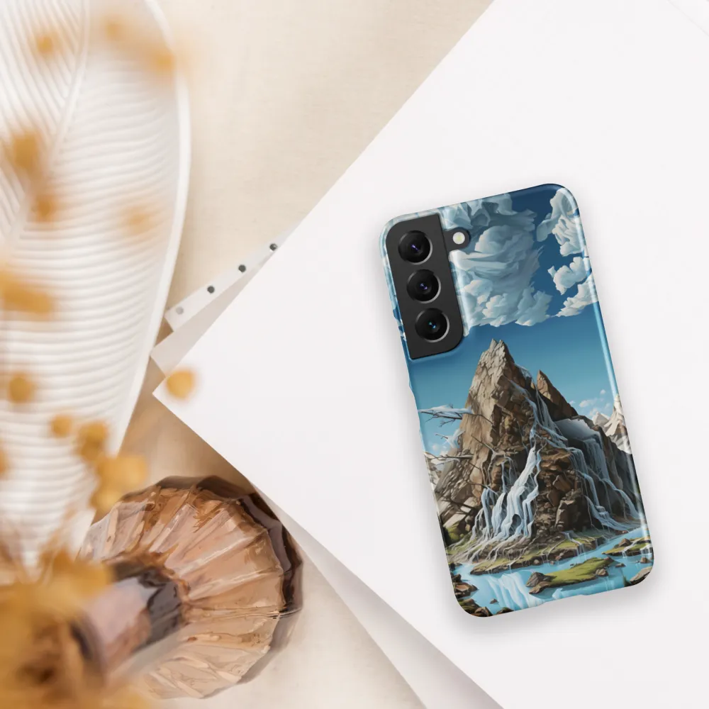 Majestic Cascade: A Mountain Masterpiece | Phone Case |  S22 | Snap Case | Matte