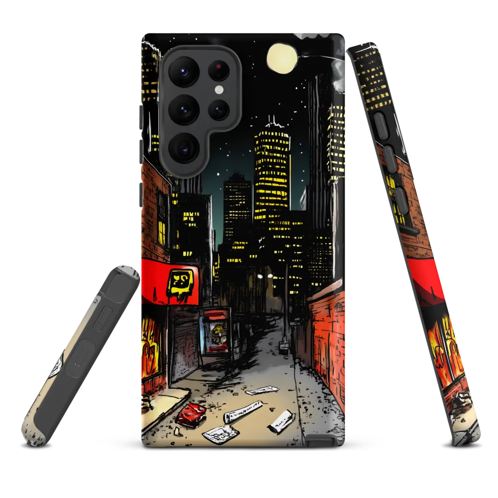 Nocturnal Cityscape: The Hidden Alley | Phone Case |  S22 Ultra | Tough Case | Matte