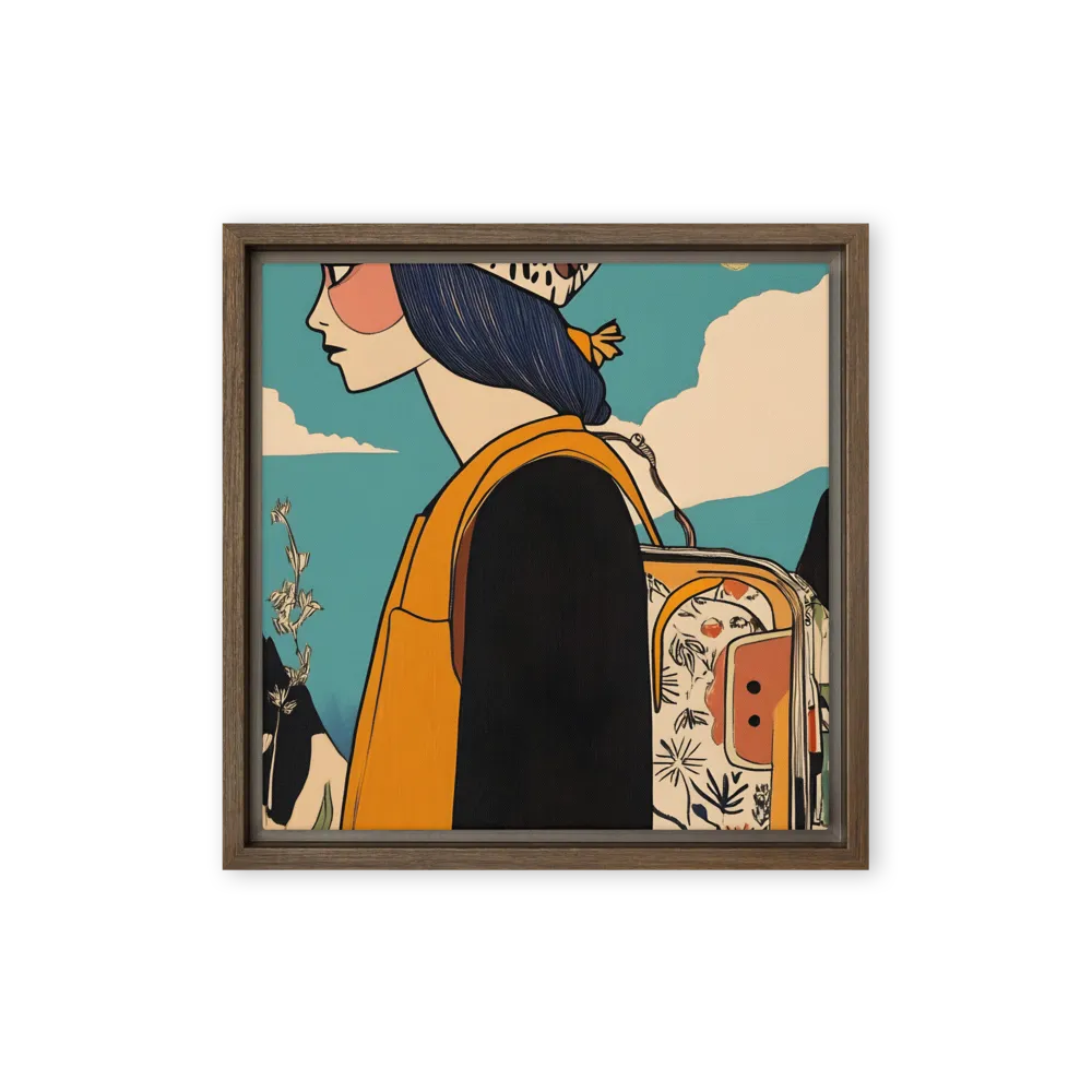 Journey's Serenity | Canvas with Brown Frame | 12″×12″