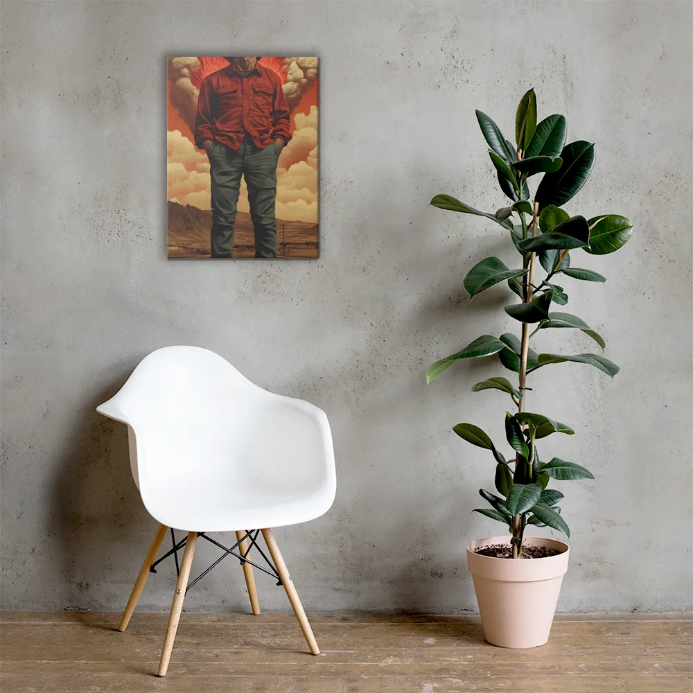 Defiant Spirit in a Surreal Landscape | Canvas | 18″×24″