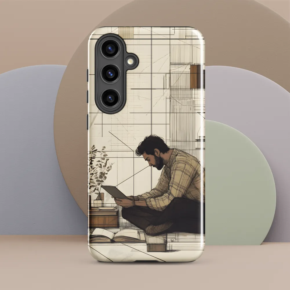 Quiet Reflections in Line | Phone Case |  S24 Plus | Tough Case | Glossy