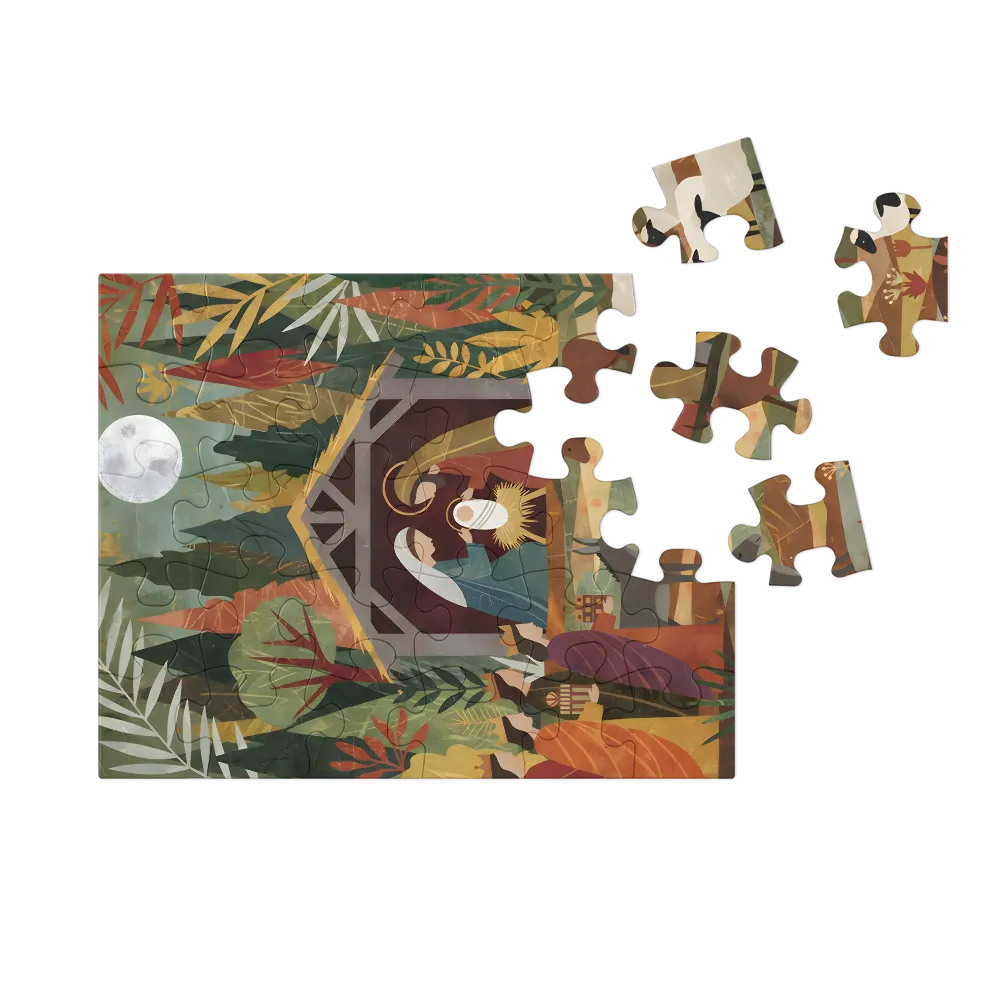 Woodland Nativity 
 Jigsaw Puzzle in Tin Box