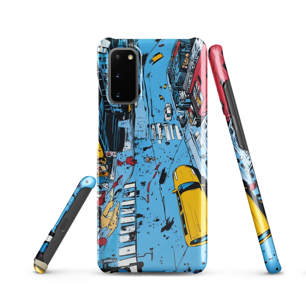 Urban Chaos: Aerial View of City Life | Phone Case |  S20 | Snap Case | Glossy