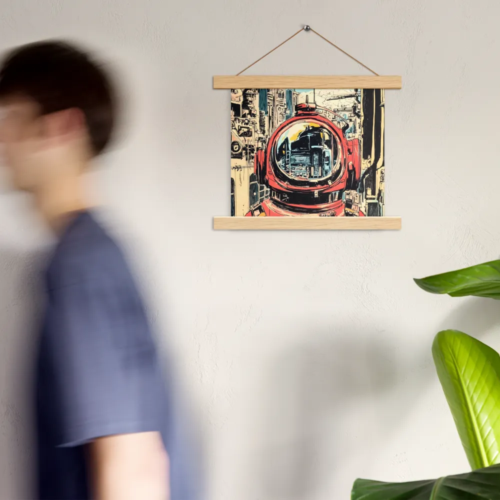 Reflections of Tomorrow | Poster With Oak Wood Hanger | 10″×10″