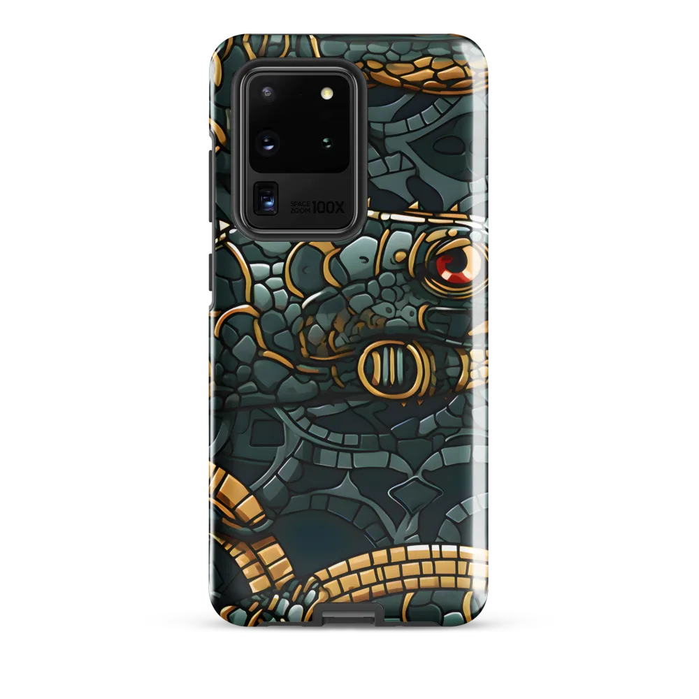 Reptilian Elegance: A Digital Art Nouveau Tapestry