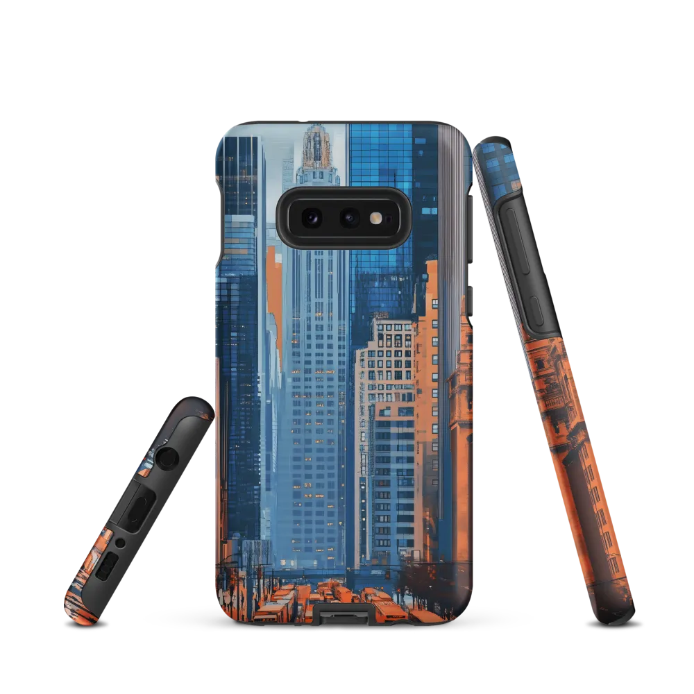 Urban Symphony in Blue and Orange