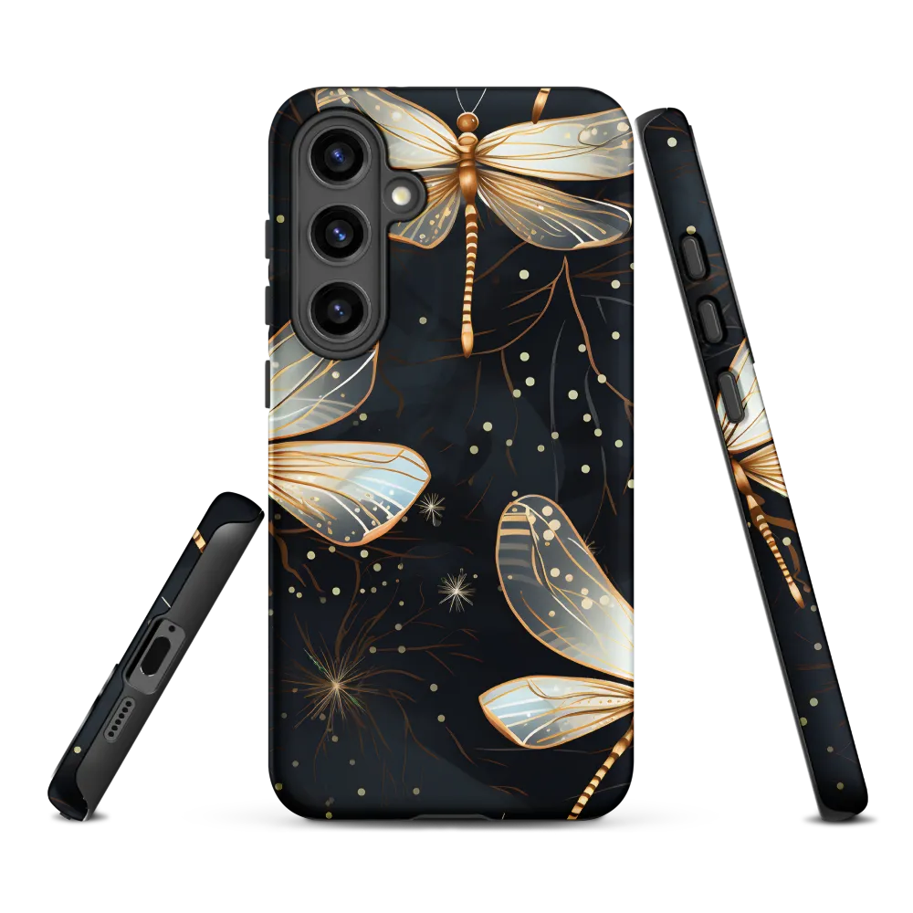 Ethereal Dance: Dragonflies in a Midnight Garden