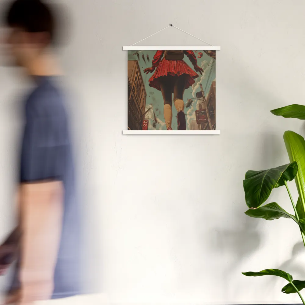 Flight of the Urban Dreamer | Poster With White Wood Hanger | 18″×18″