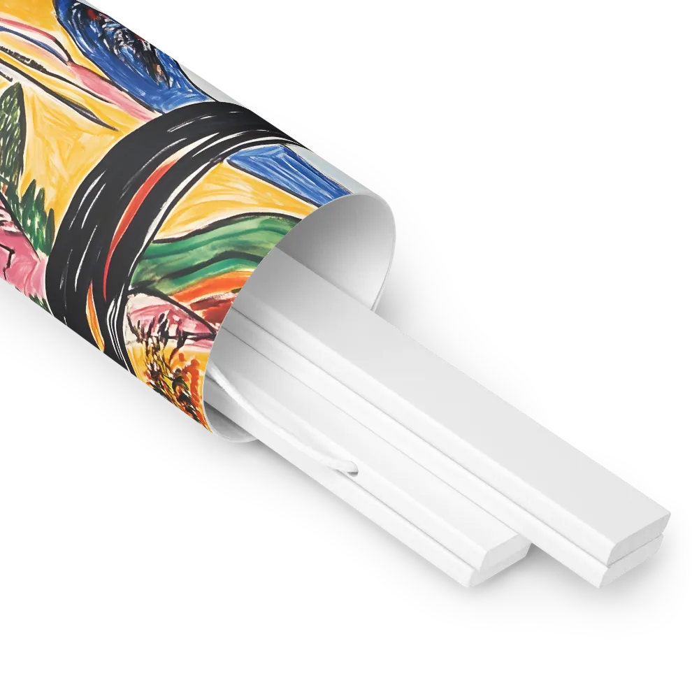 Vibrant Nature's Embrace | Poster With White Wood Hanger | 10″×10″