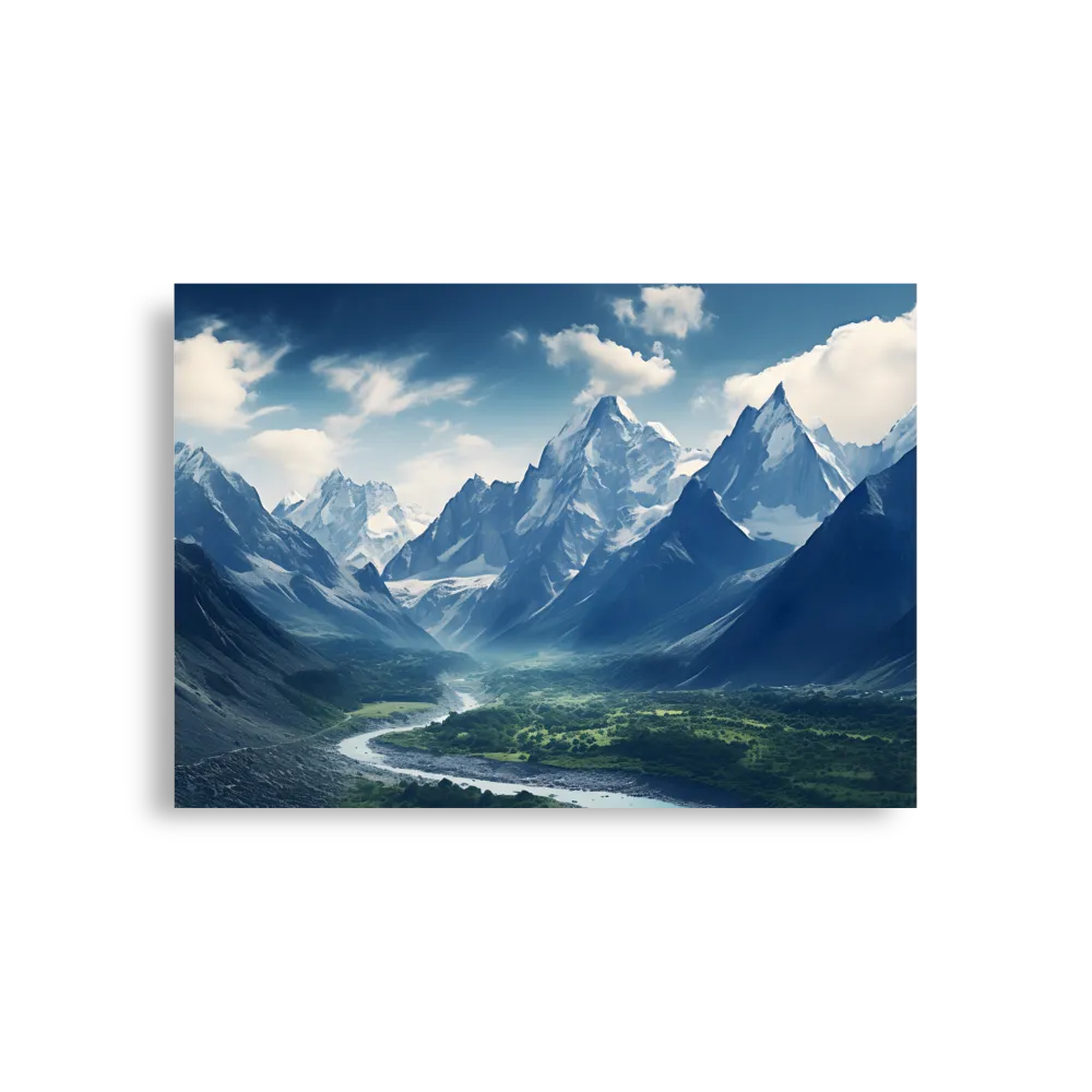 Majestic Serenity: A Landscape of Mountains and Rivers | Poster | A1 (23.3″×33.1″)