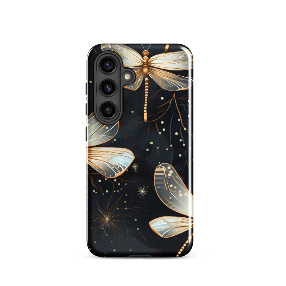 Ethereal Dance: Dragonflies in a Midnight Garden
