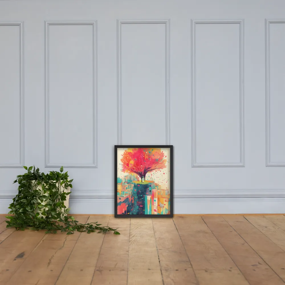 Whispers of Urban Dreams | Poster with Black Frame | 16″×20″