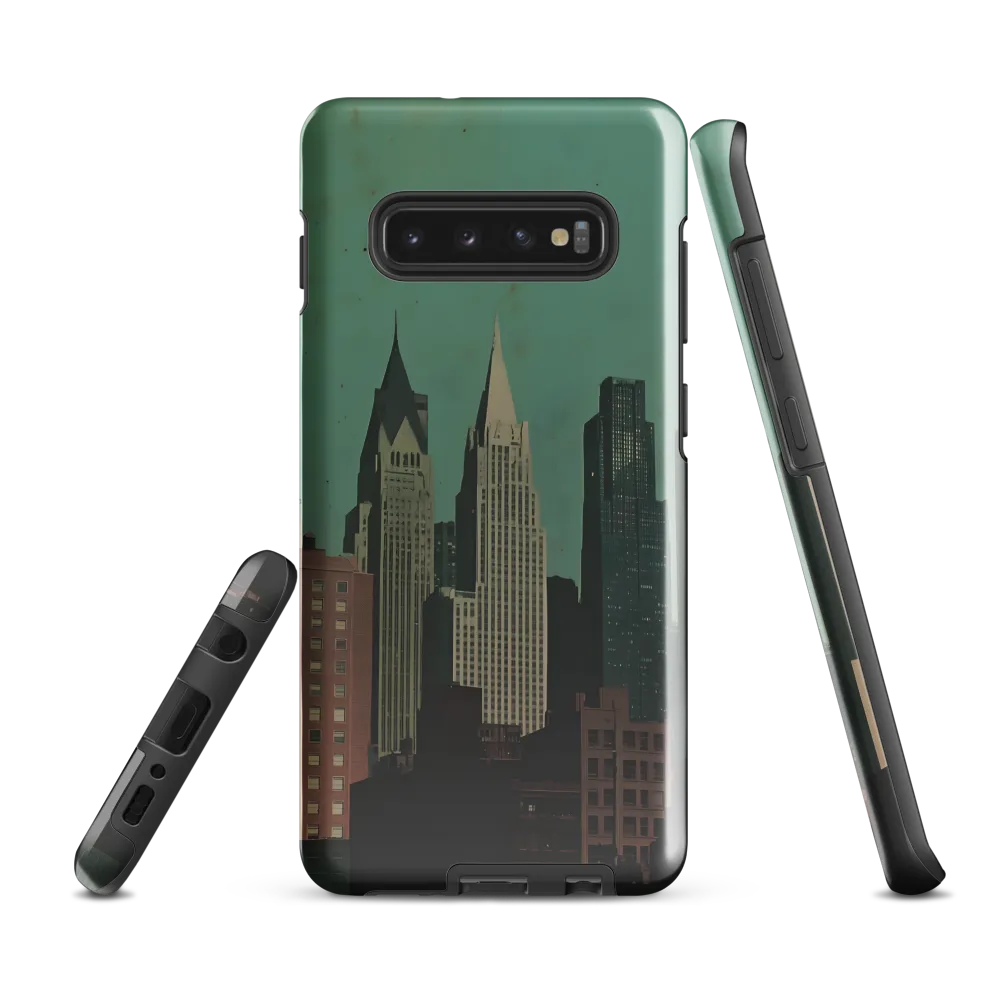 Urban Nostalgia: A Retro Cityscape | Phone Case |  S10 Plus | Tough Case | Glossy