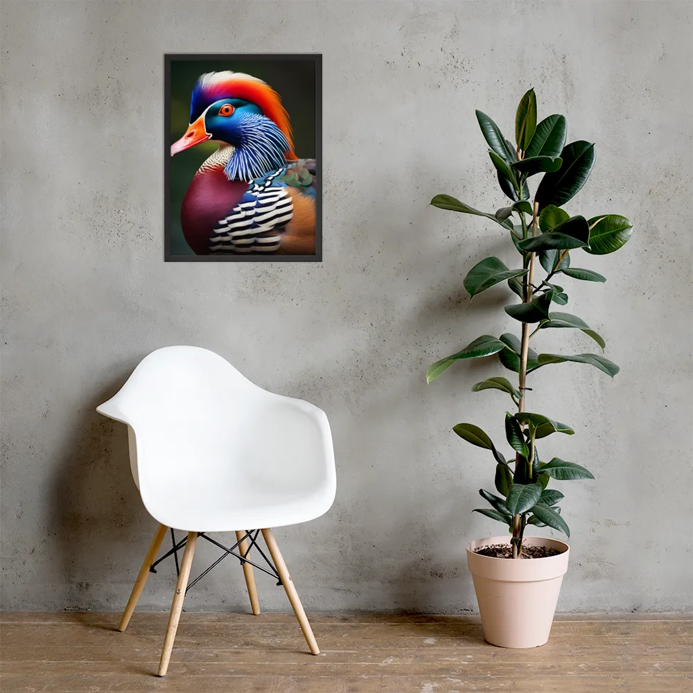 The Majestic Mandarin | Poster with Black Frame | 18″×24″