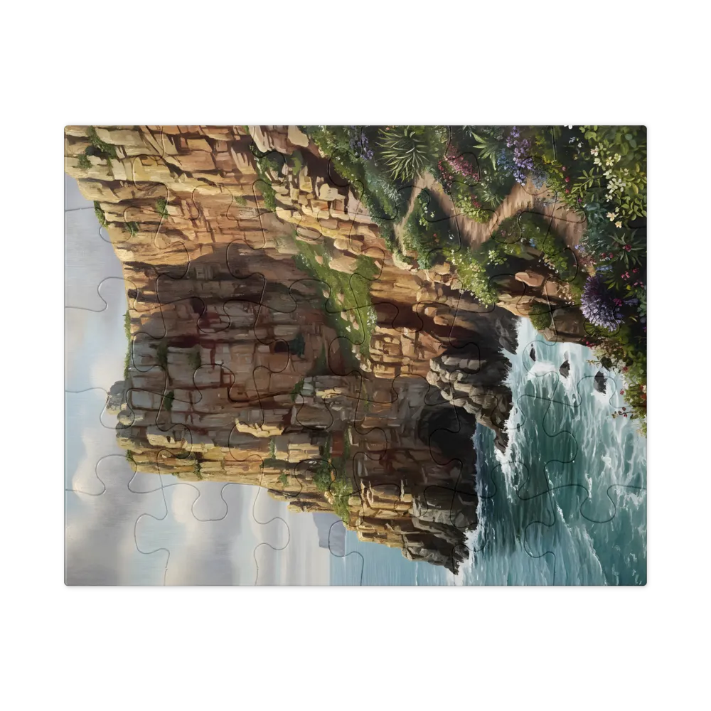 Cliffside Path 
 Jigsaw Puzzle in Tin Box