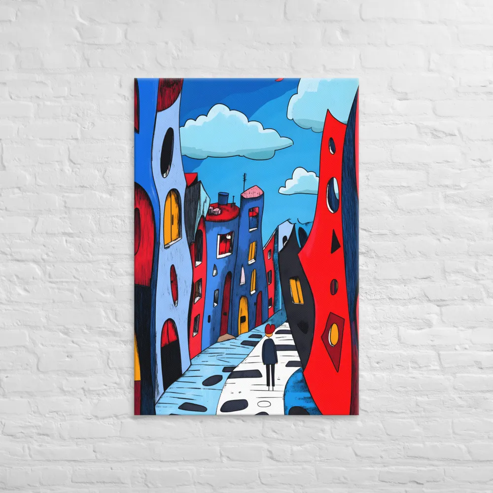 Whimsical Street of Colors | Canvas | 32″×48″