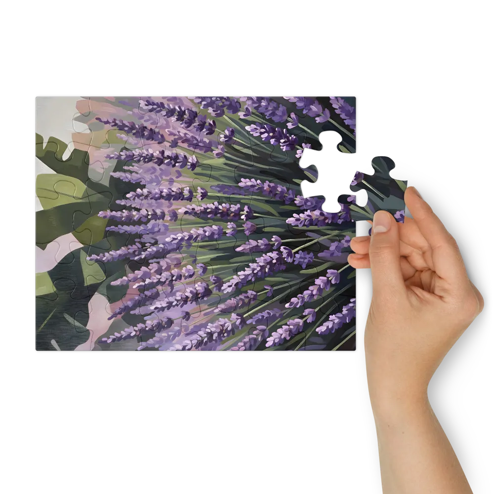 Lavender Bloom 
 Jigsaw Puzzle in Tin Box