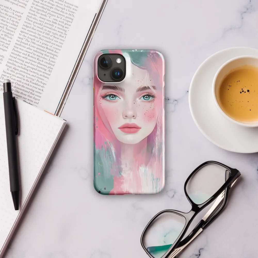 Dreamy Serenity: A Contemporary Portrait | Phone Case |  15 Plus | Snap Case | Glossy