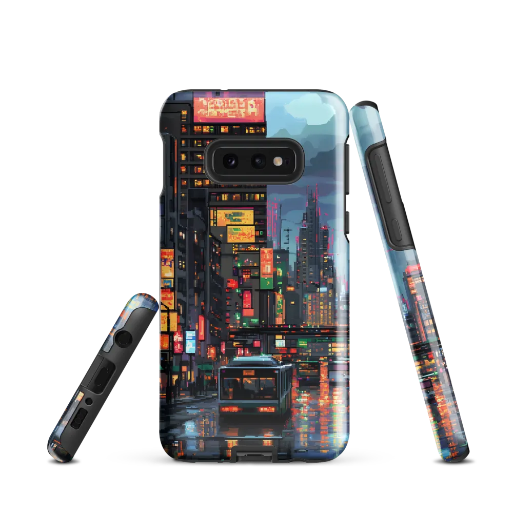 Neon Dreams: A Pixelated Urban Night