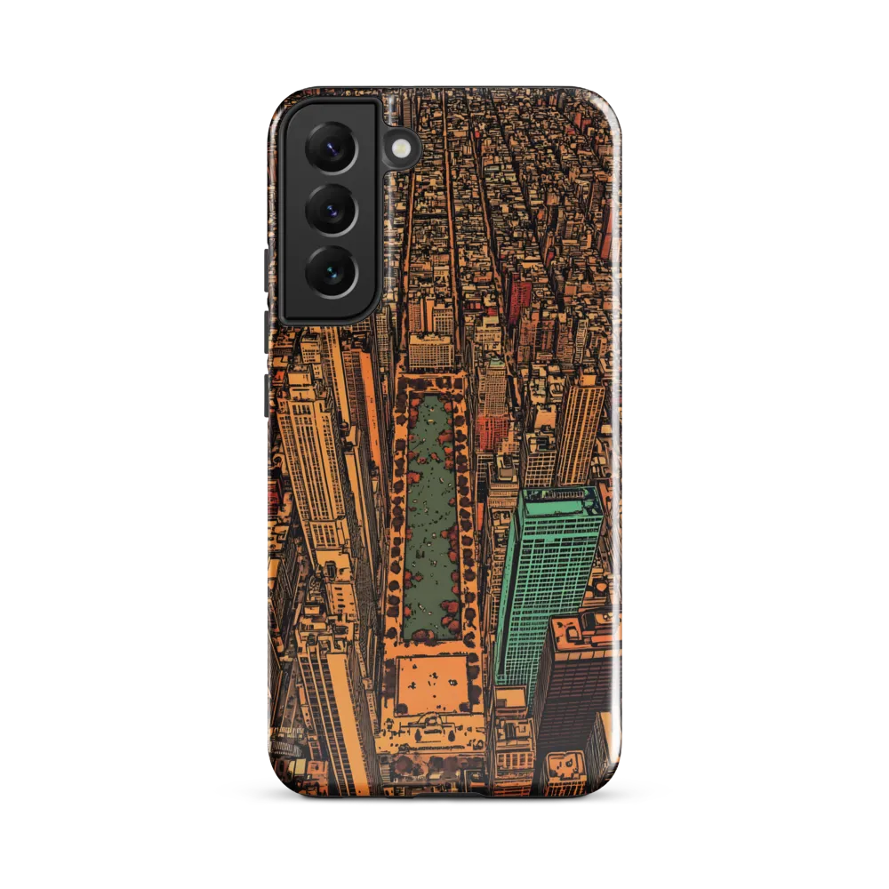 Urban Oasis: Aerial View of City Life