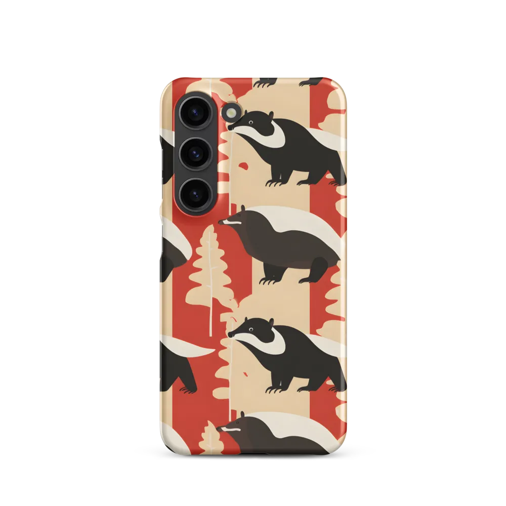 Wildlife Pattern: The Badger Tale | Phone Case |  S23 | Snap Case | Matte