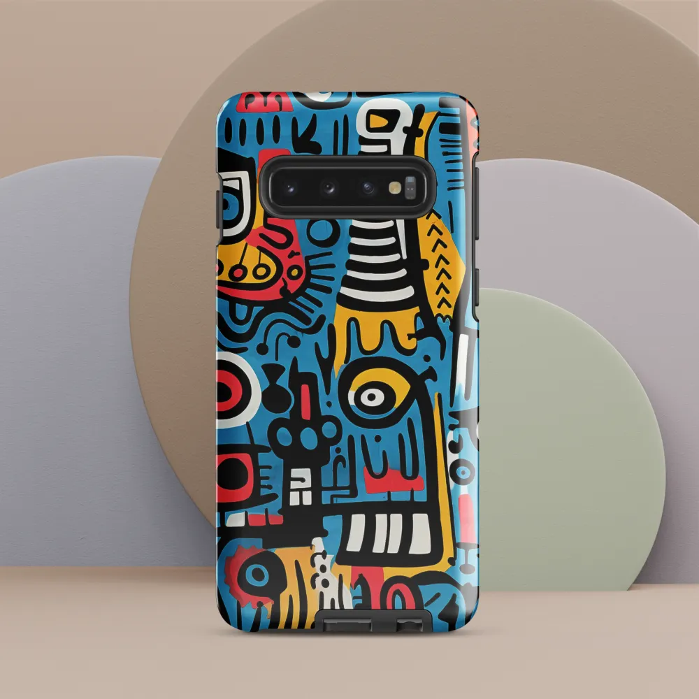 Intricate Playfulness in Geometric Abstract | Phone Case |  S10 | Tough Case | Glossy