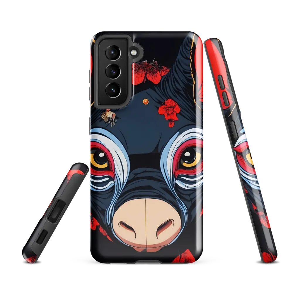 Mystical Bull with Floral Motifs